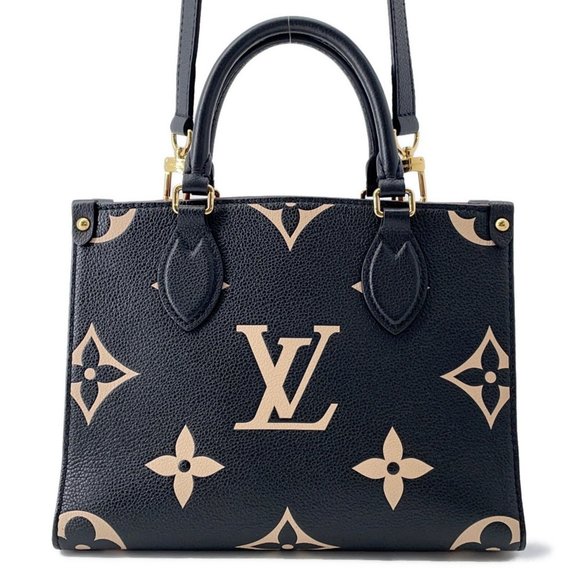 Louis Vuitton Two-Tone Monogram Empreinte On-the-Go PM Handbag M45659 2-Way S... - Picture 1 of 16